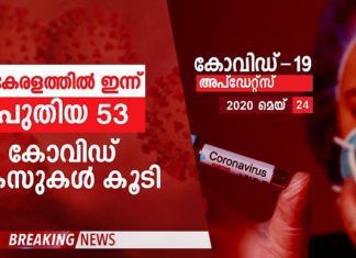 ജില്ലയിൽ 9576 പേർ നിരീക്ഷണത്തിൽ.