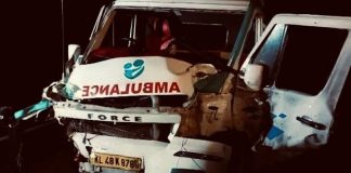 ambulance accident thrissur kunnamkulam